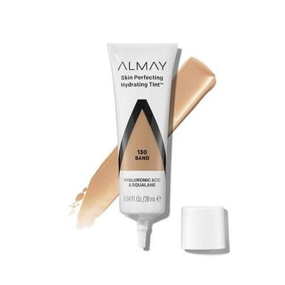 Almay Skin Perfecting Hydrating Tint 130 Sand Hyaluronic Acid Squalane 0.94oz
